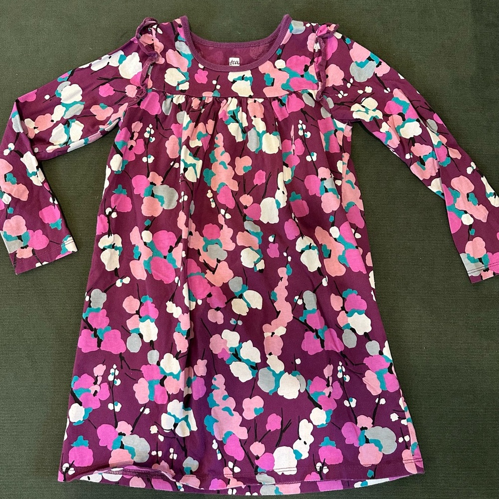 Floral Kids Dress - Purple and Pink